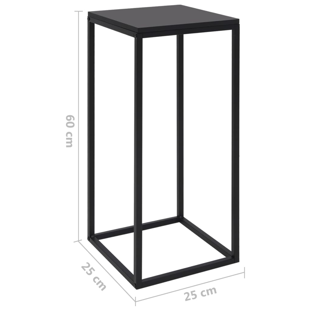 Sidebord 2 stk svart stål