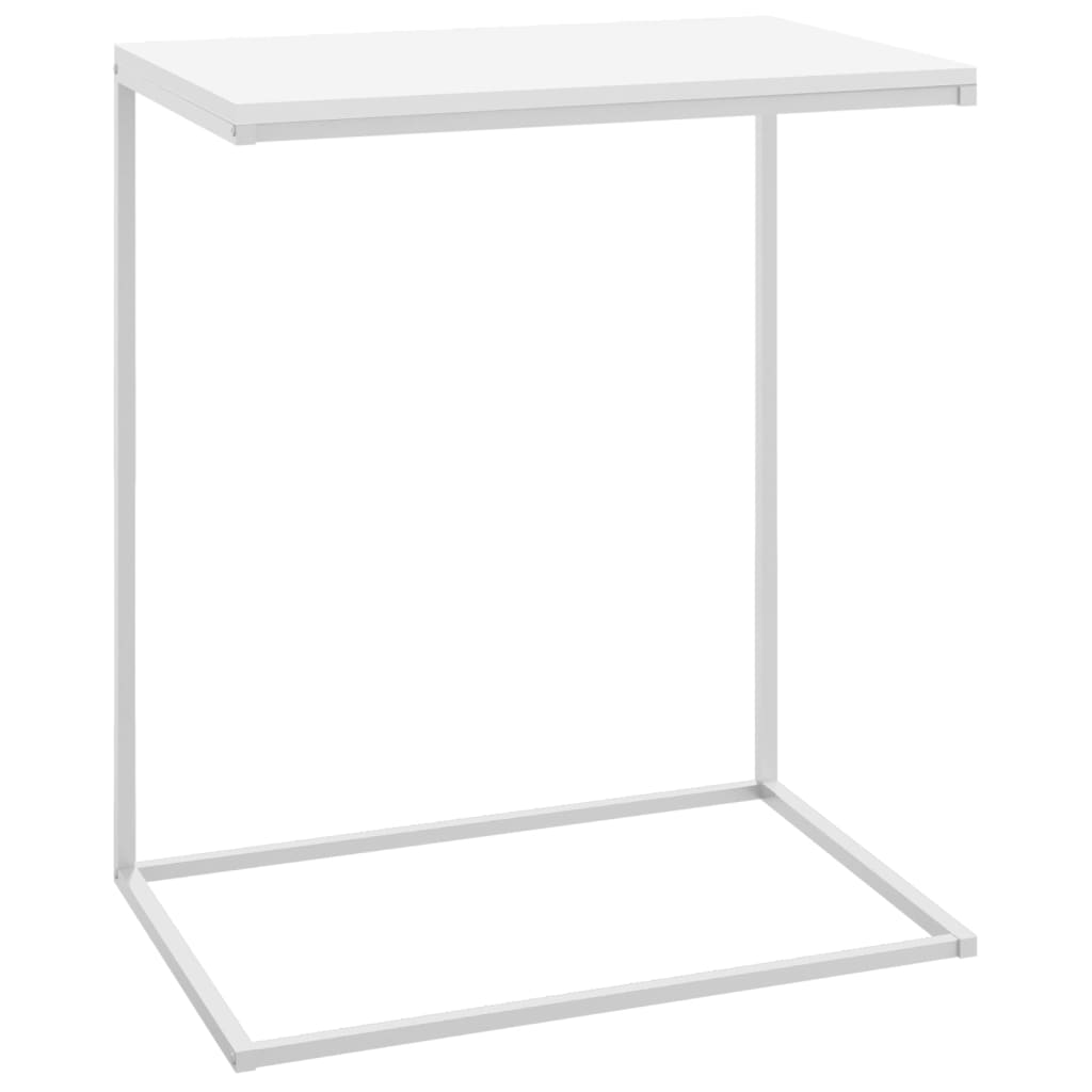 Sidebord hvit 55x35x66 cm konstruert tre