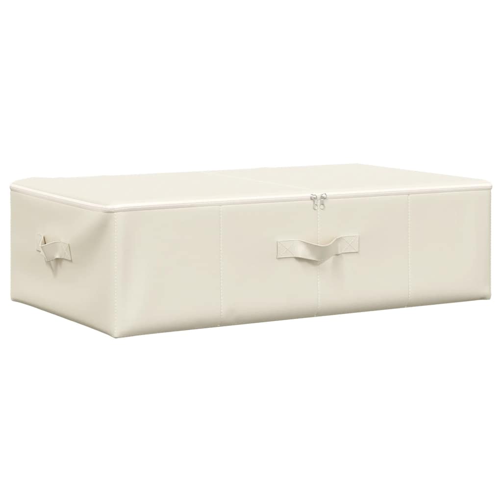 Oppbevaringsboks stoff 70x40x18 cm kremhvit