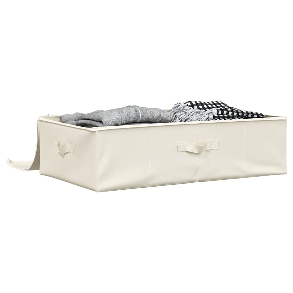 Oppbevaringsboks stoff 70x40x18 cm kremhvit
