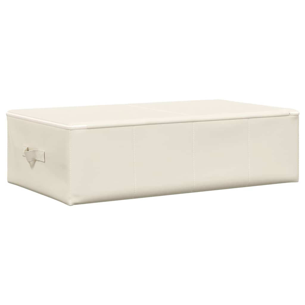 Oppbevaringsboks stoff 70x40x18 cm kremhvit