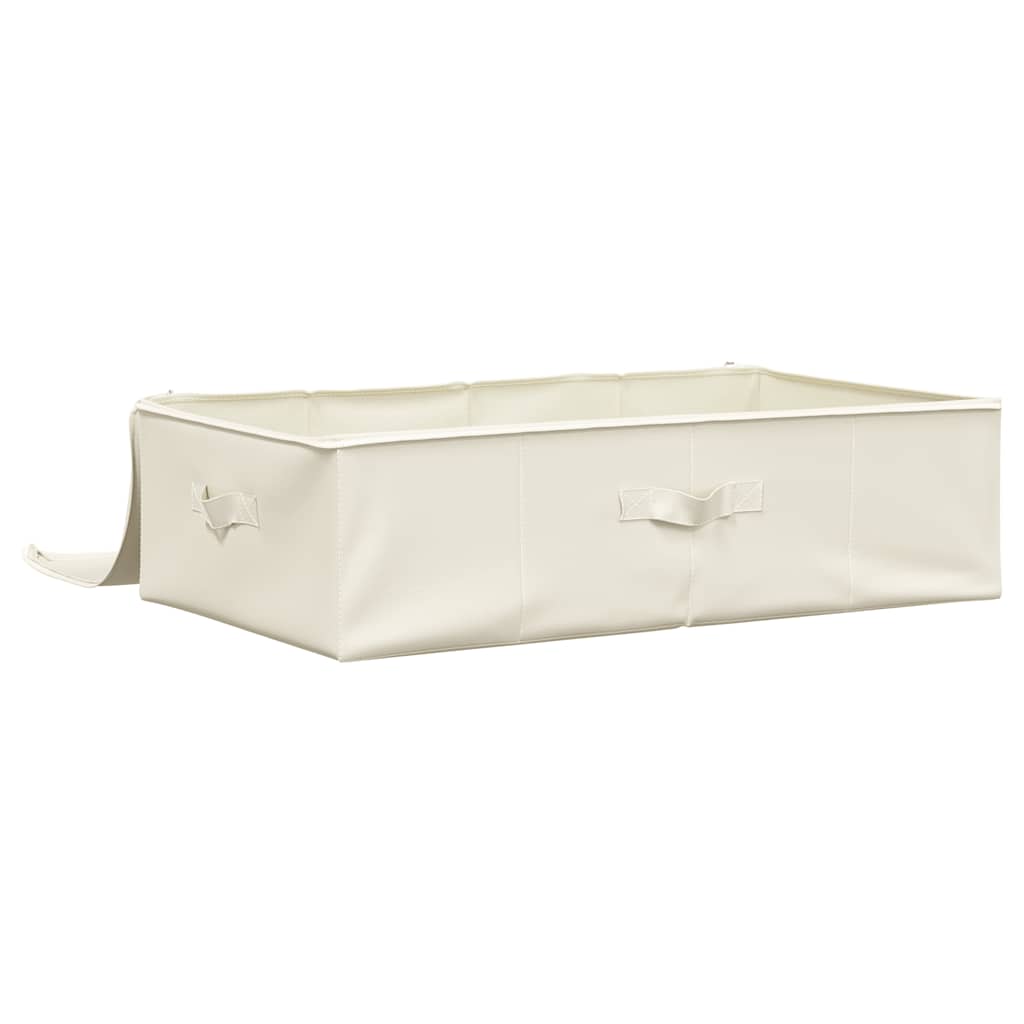 Oppbevaringsboks stoff 70x40x18 cm kremhvit