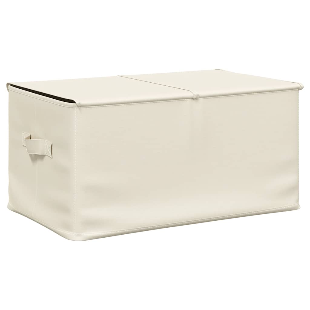 Oppbevaringsboks stoff 50x30x25 cm kremhvit