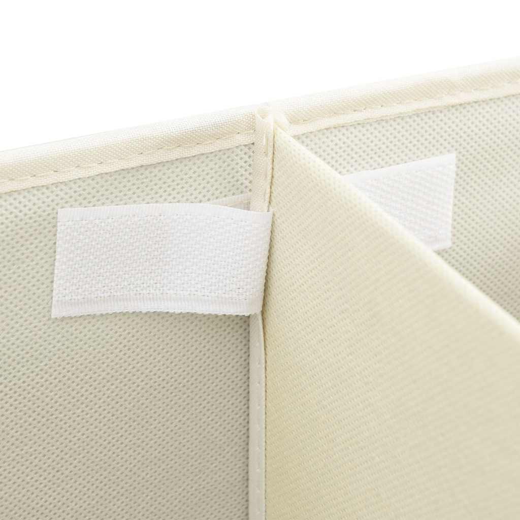 Oppbevaringsboks stoff 50x30x25 cm kremhvit