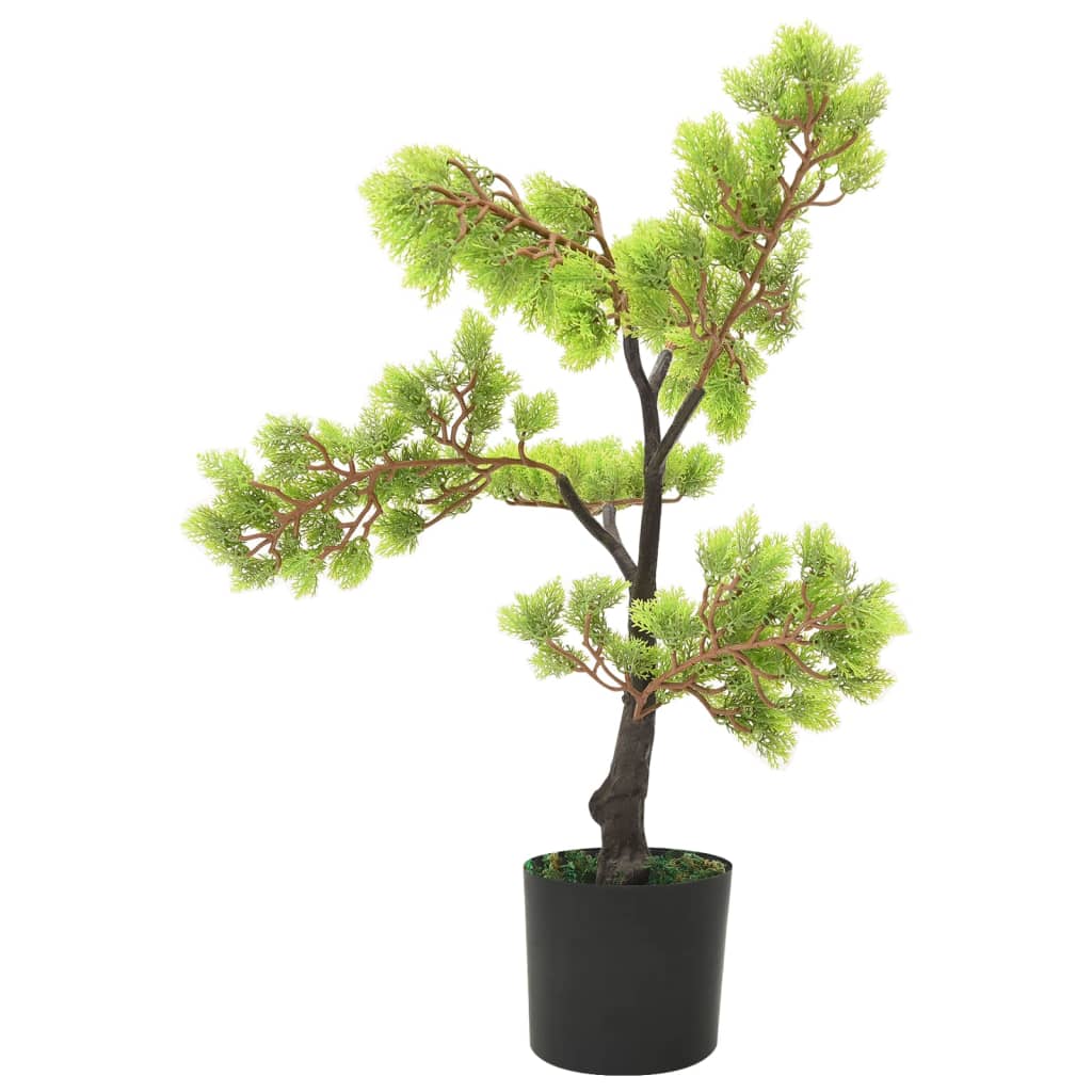 Kunstig sypress bonsai med potte 60 cm grønn vidaXL