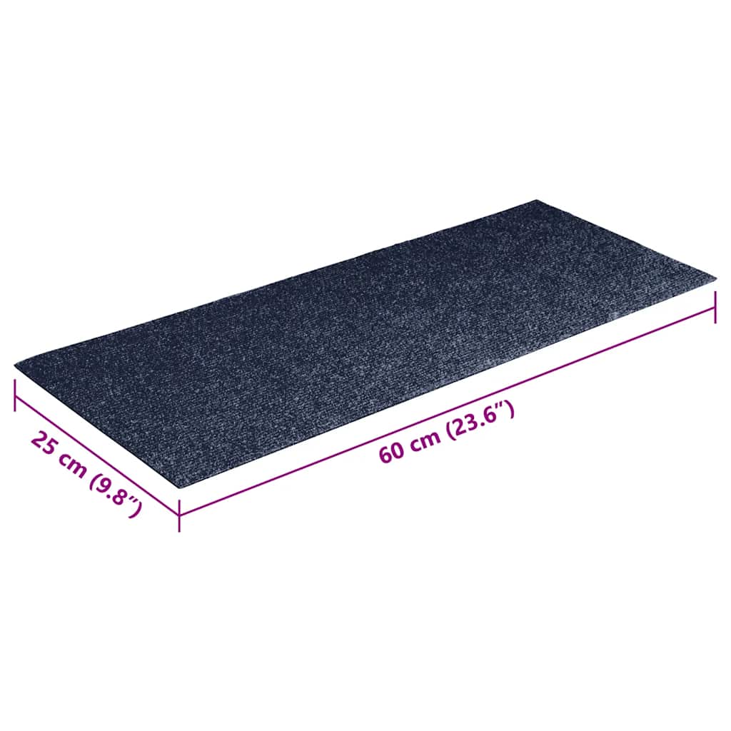Trappematter selvklebende 15 stk 60x25 cm gråblå rektangulære