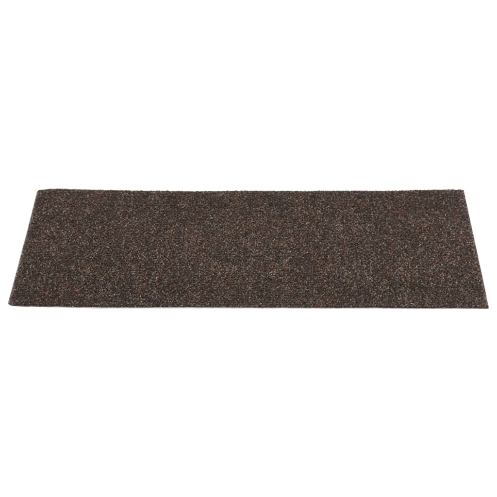 Trappematter selvklebende 15 stk 60x25 cm mørkebrune rektangulære