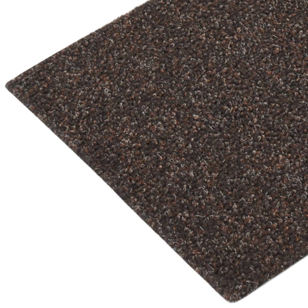 Trappematter selvklebende 15 stk 60x25 cm mørkebrune rektangulære