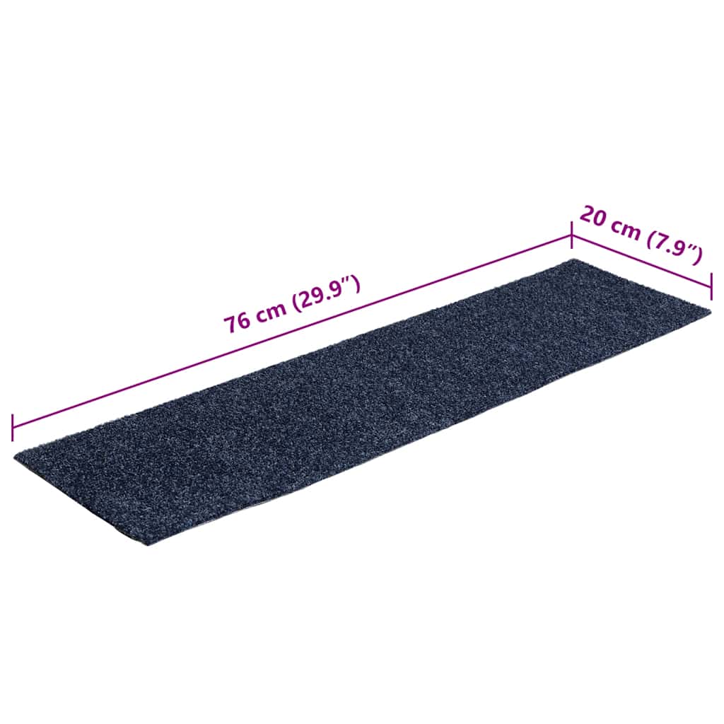 Trappematter selvklebende 15 stk 76x20 cm gråblå rektangulære