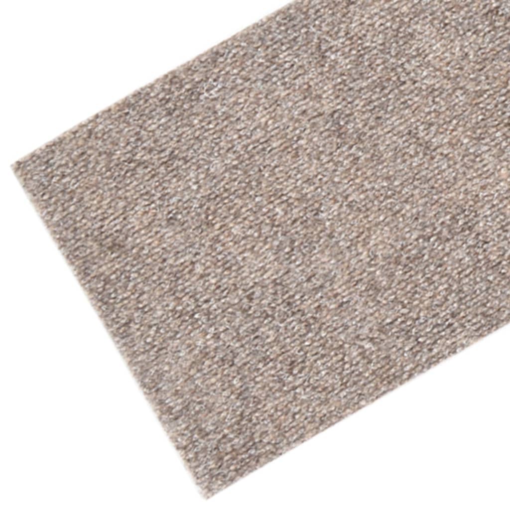 Trappematter selvklebende 15 stk 76x20 cm beige rektangulære