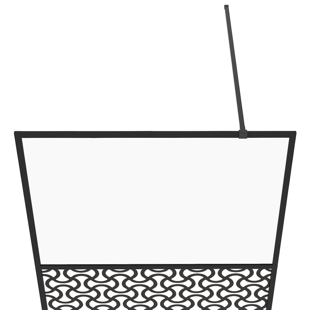 Dusjvegg med klart ESG-glass 80x195 cm svart