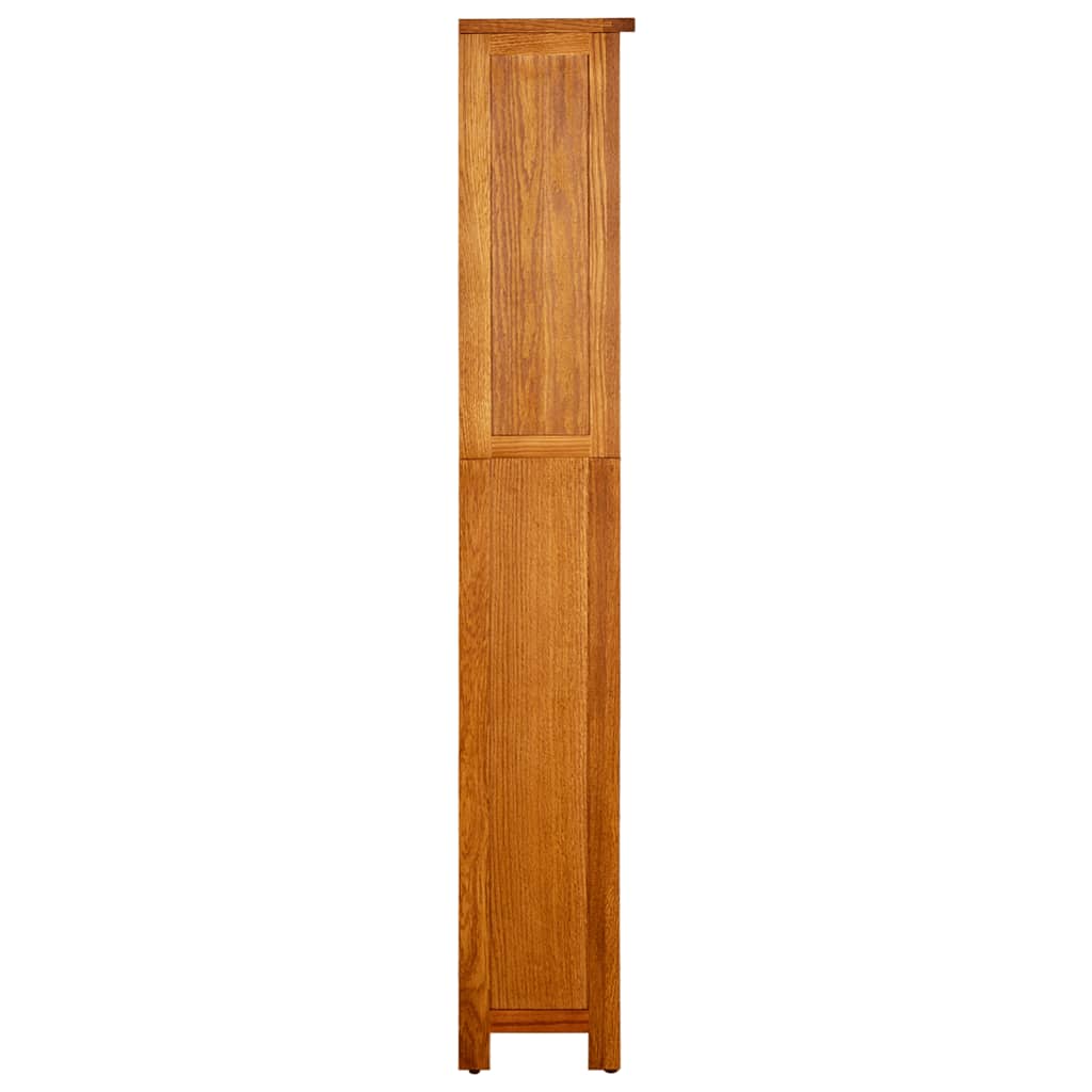 Bokhylle 5 etasjer 45x22x140 cm heltre eik