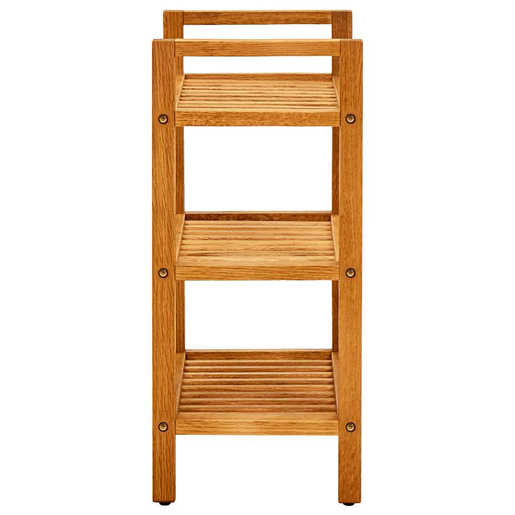 Skostativ med 3 hyller 50x27x60 cm heltre eik