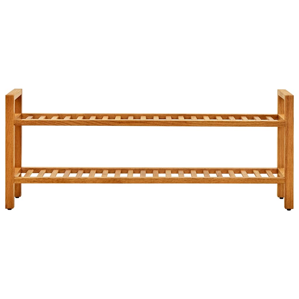 Skostativ med 2 hyller 100x27x40 cm heltre eik