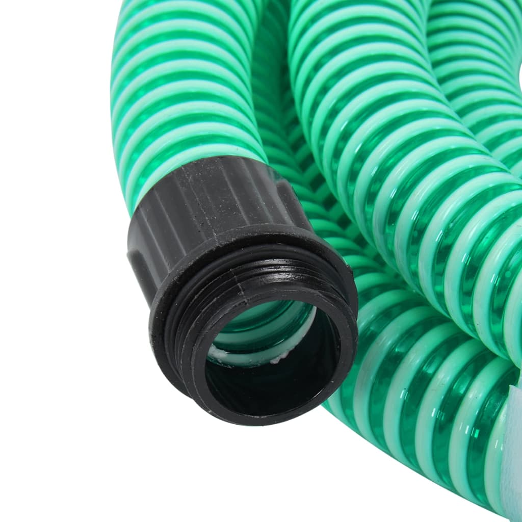 Sugeslange med messingkoblinger grønn 1,1" 4 m PVC