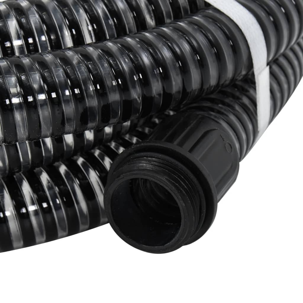 Sugeslange med messingkoblinger svart 1,1" 3 m PVC