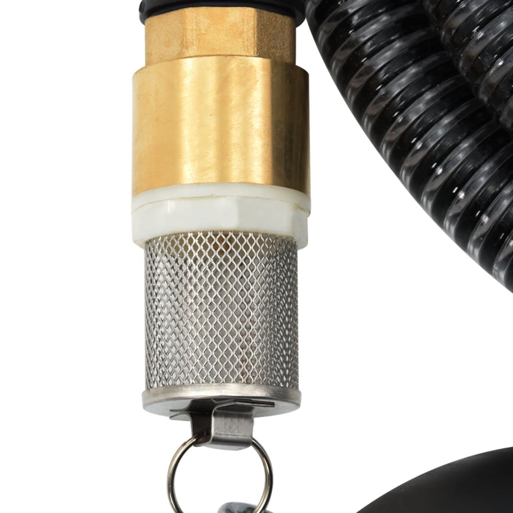 Sugeslange med messingkoblinger svart 1,1" 3 m PVC