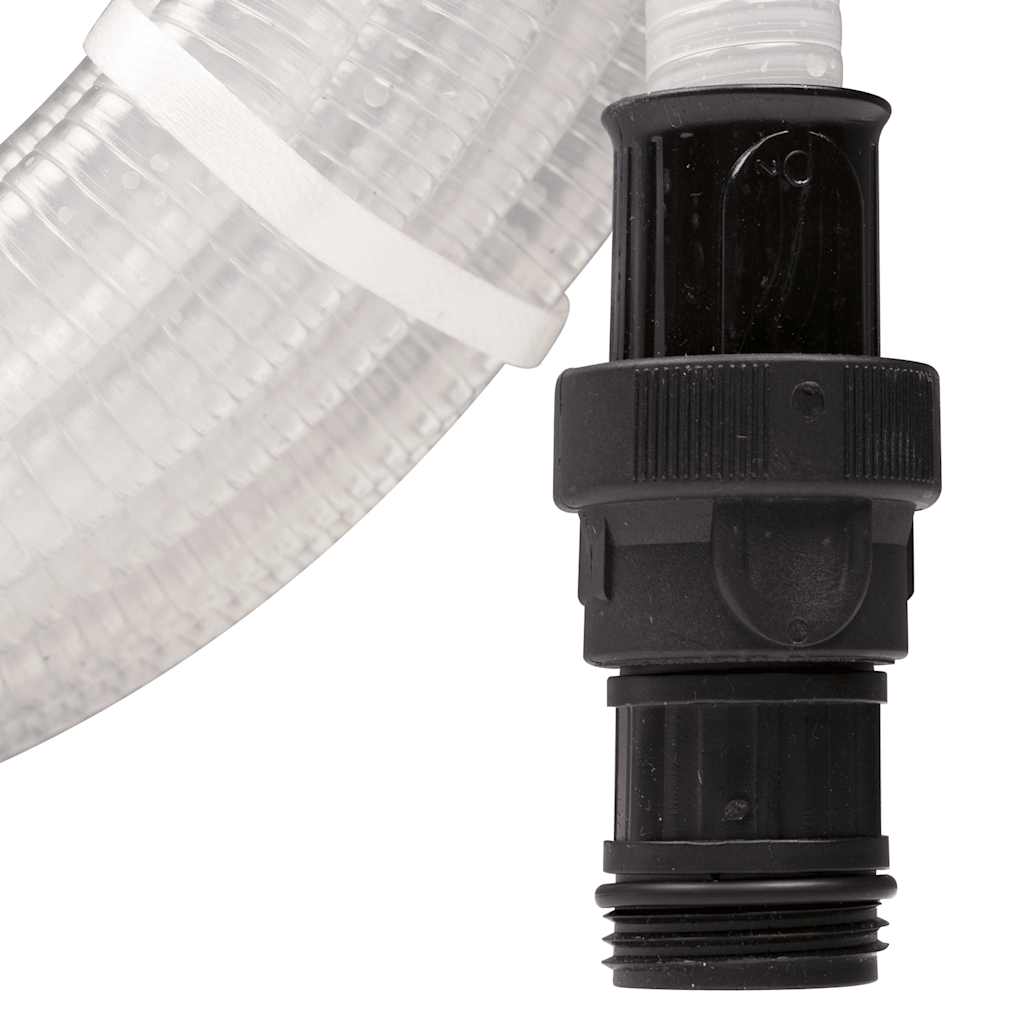 Sugeslange med messingkoblinger gjennomsiktig 1,1" 10 m PVC