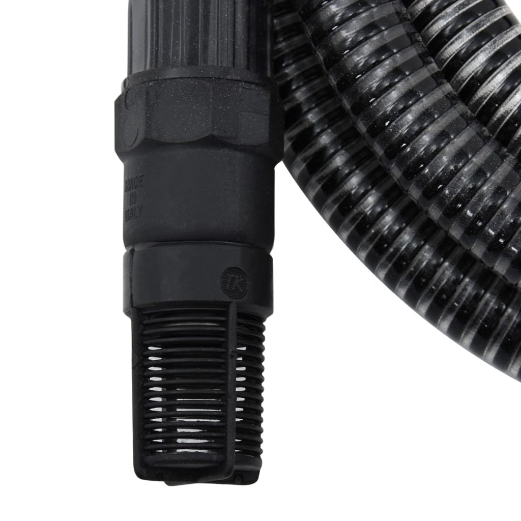 Sugeslange med messingkoblinger svart 1,1" 5 m PVC