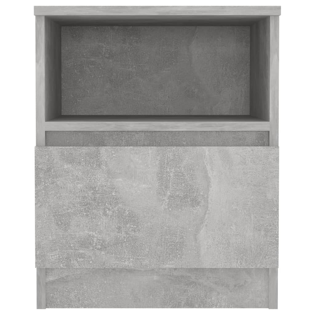 Nattbord 2 stk betonggrå 40x40x50 cm konstruert tre