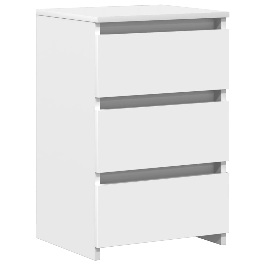 Nattbord 2 stk hvit 40x35x62,5 cm konstruert tre