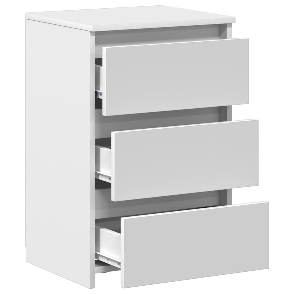 Nattbord 2 stk hvit 40x35x62,5 cm konstruert tre