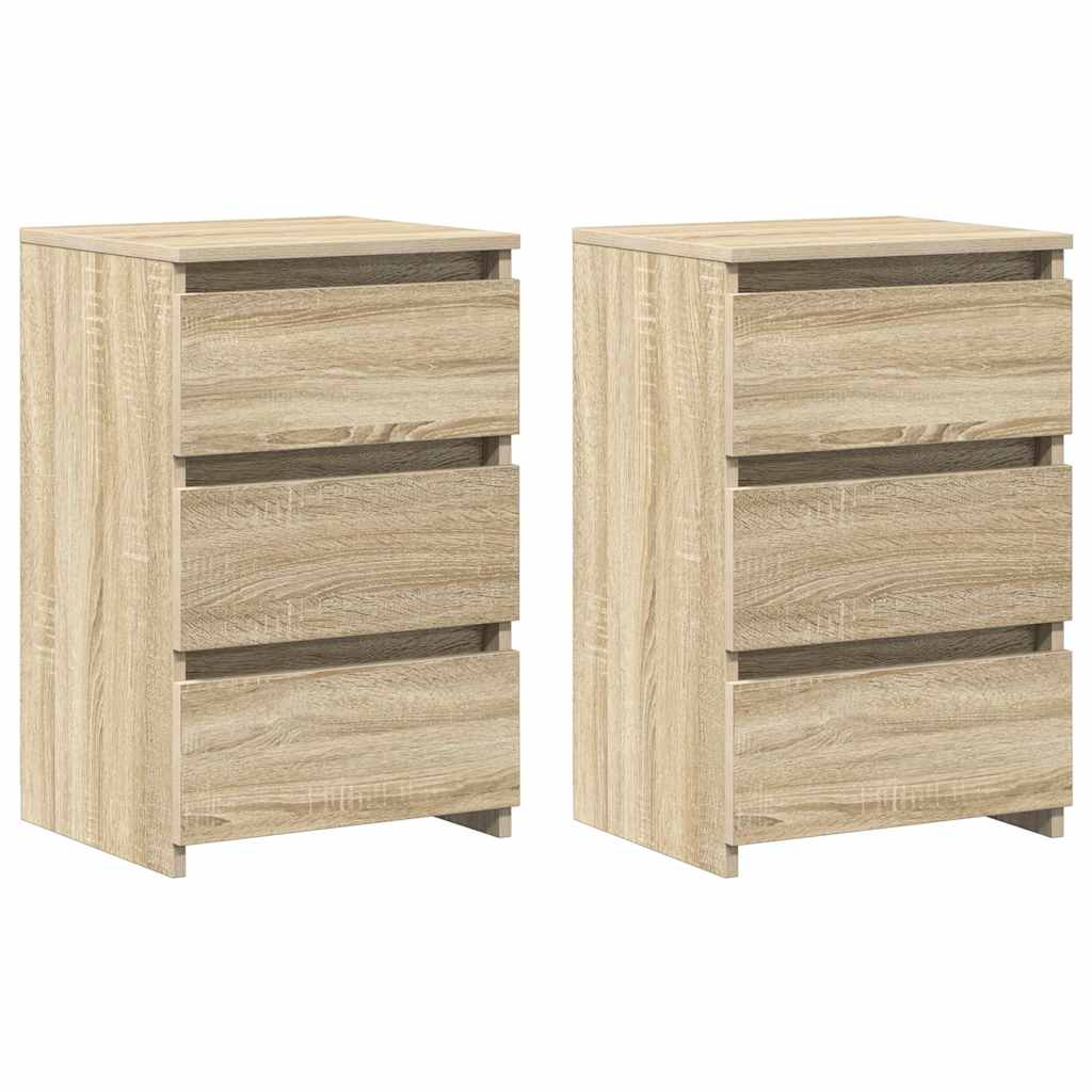 Nattbord 2 stk sonoma eik 40x35x62,5 cm konstruert tre