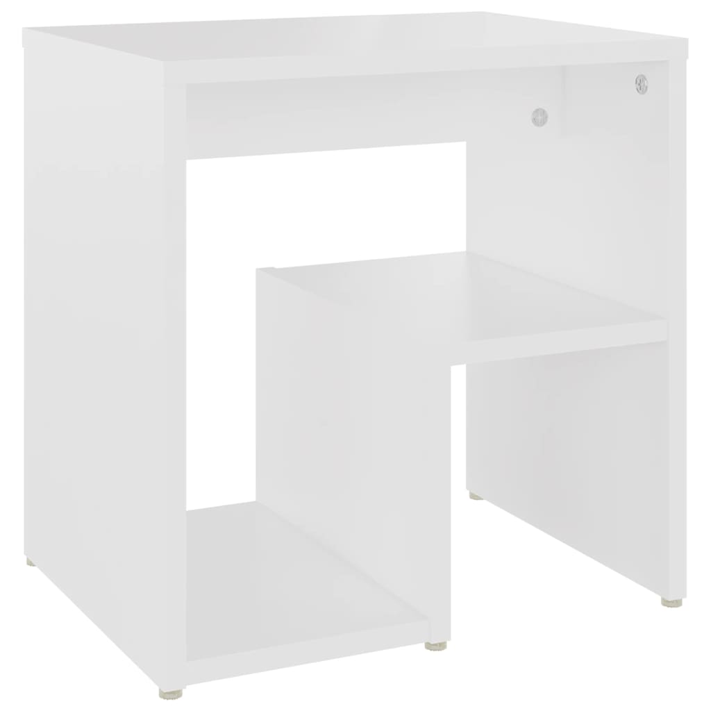Nattbord 2 stk hvit 40x30x40 cm konstruert tre
