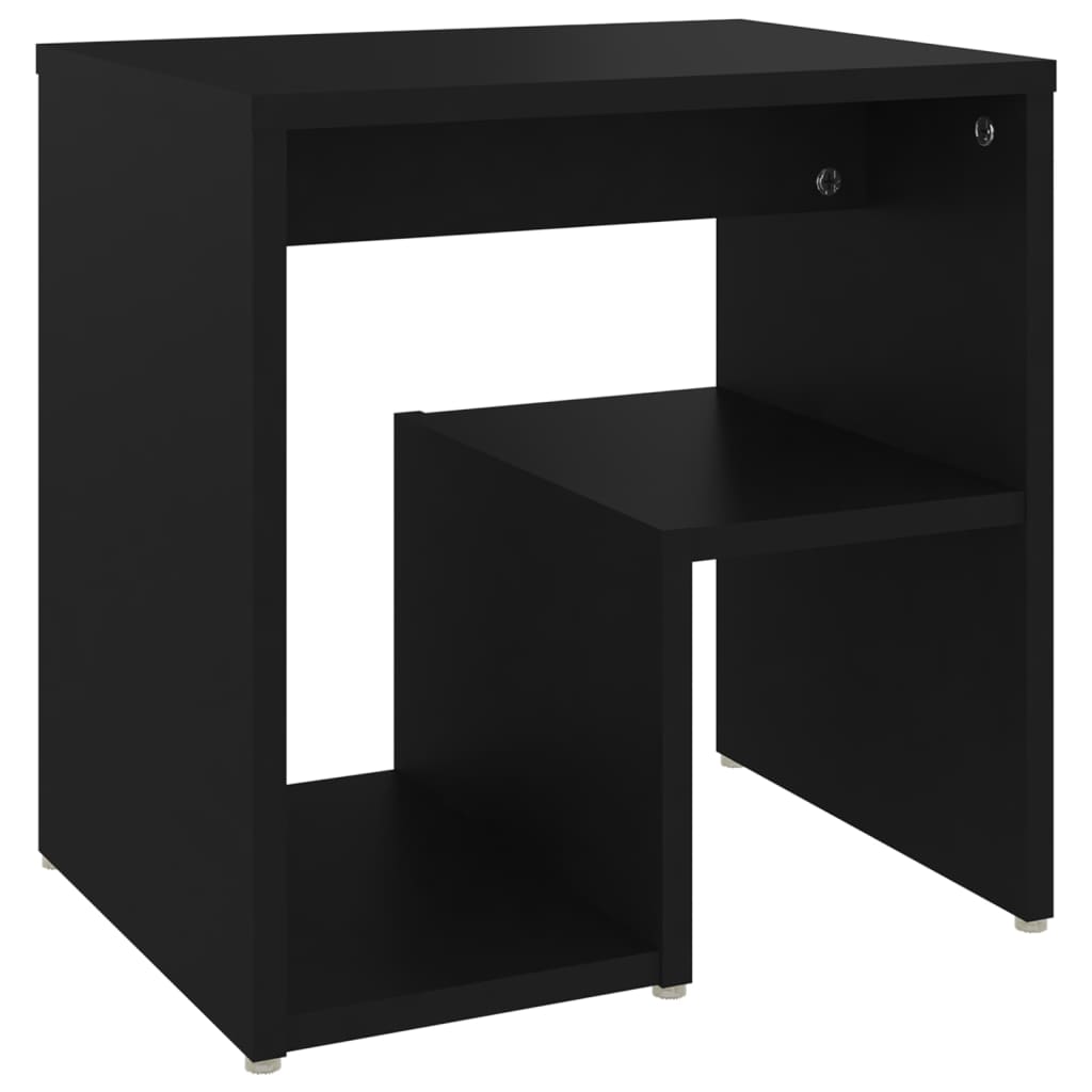 Nattbord svart 40x30x40 cm konstruert tre