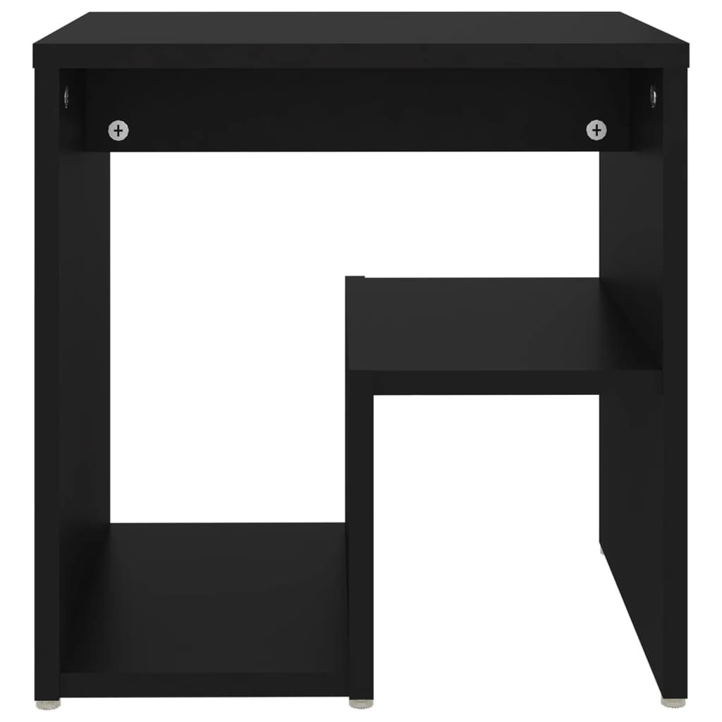 Nattbord svart 40x30x40 cm konstruert tre