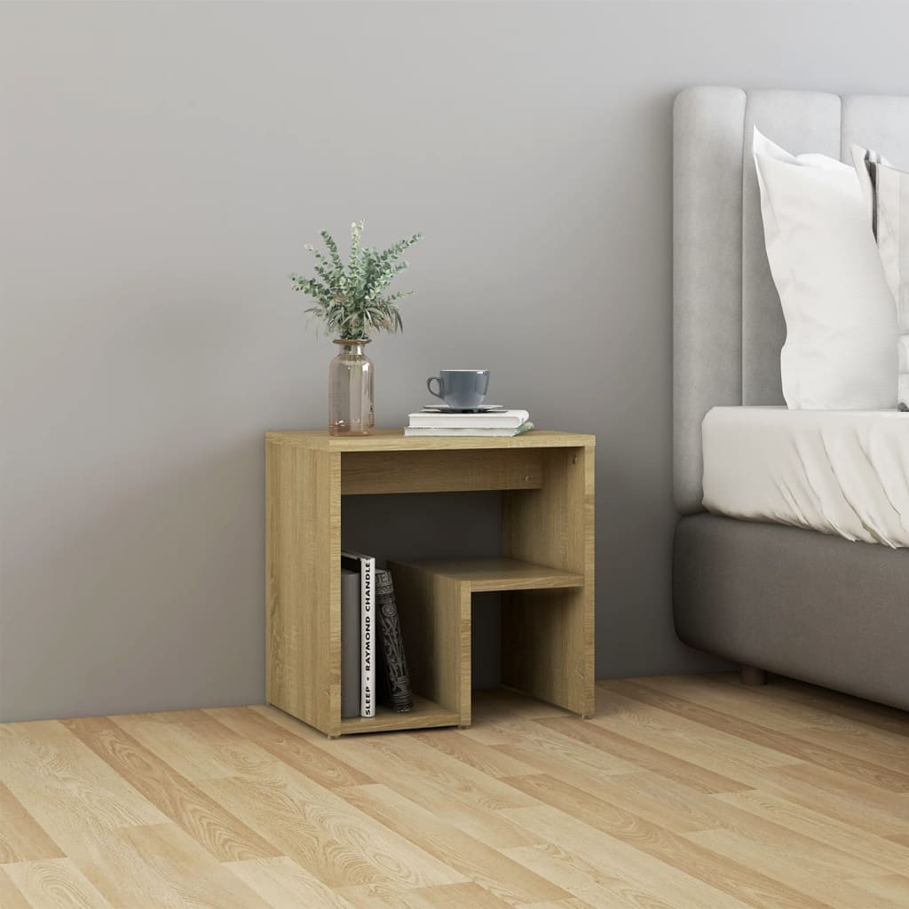 Nattbord 2 stk sonoma eik 40x30x40 cm konstruert tre