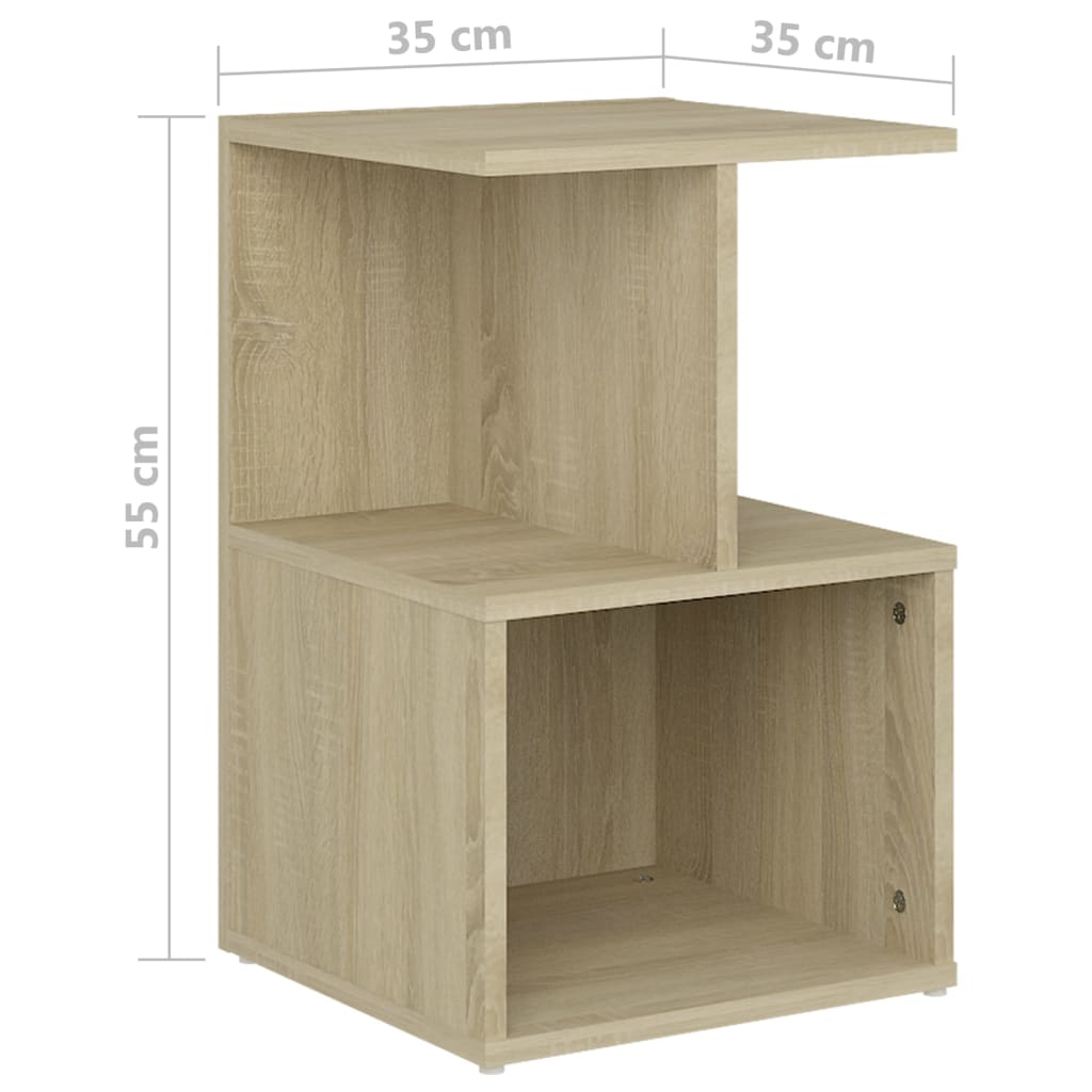 Nattbord sonoma eik 35x35x55 cm konstruert tre