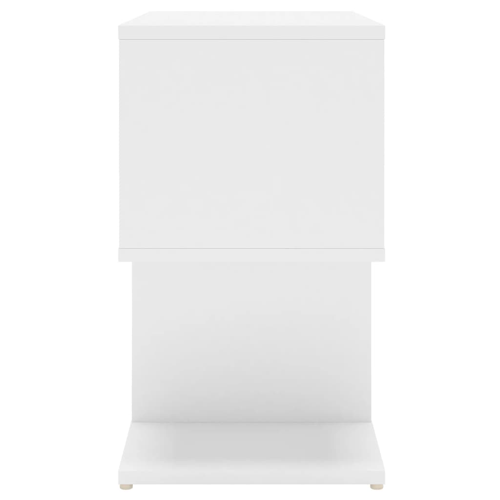 Nattbord hvit 50x30x51,5 cm konstruert tre