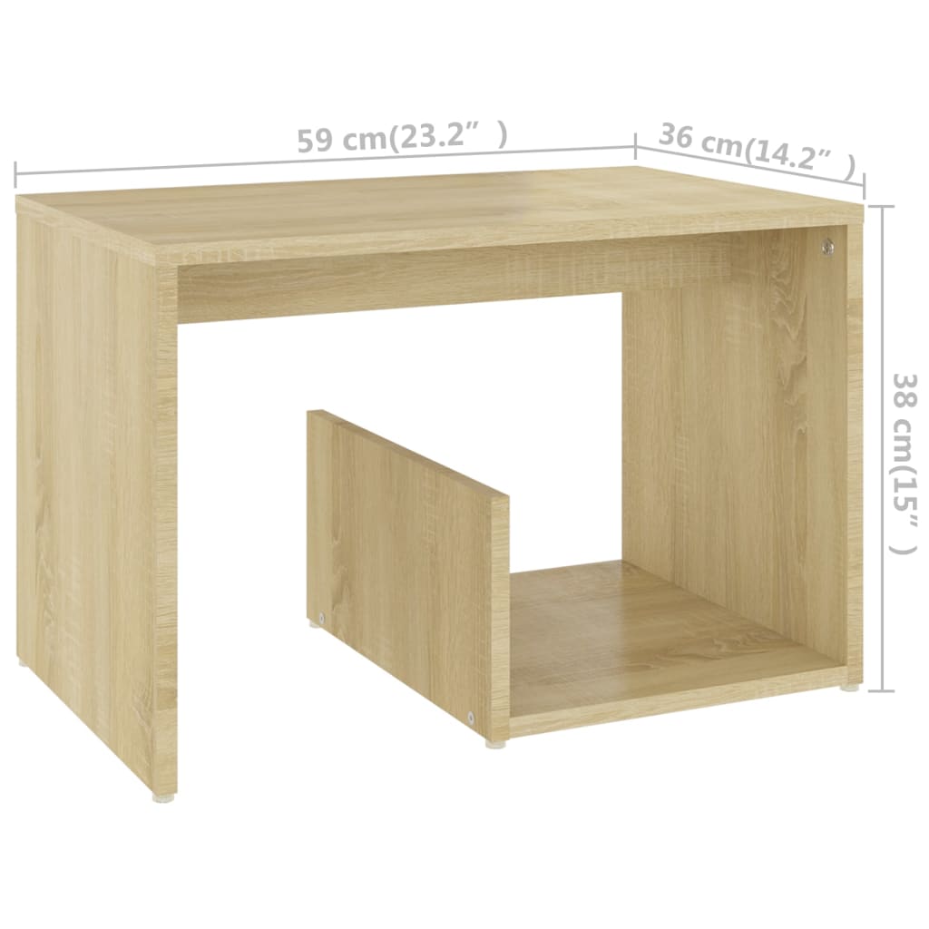 Sidebord sonoma eik 59x36x38 cm konstruert tre vidaXL