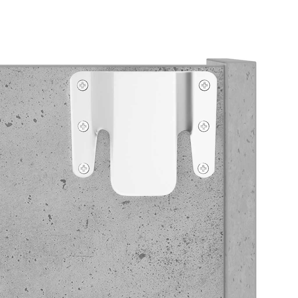 Veggskoskap 2 stk betonggrå 60x18x60 cm sponplate