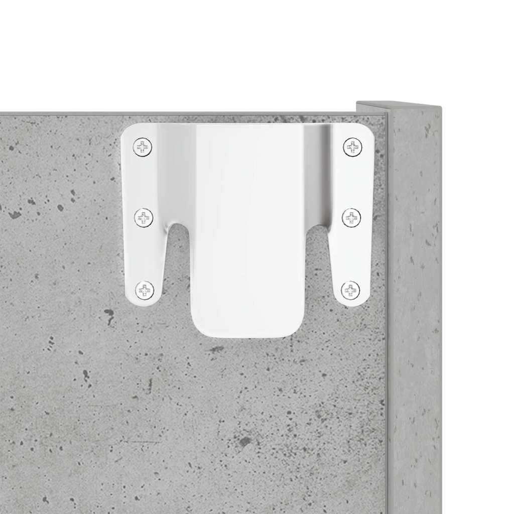 Veggskoskap 2 stk betonggrå 80x18x60 cm sponplate