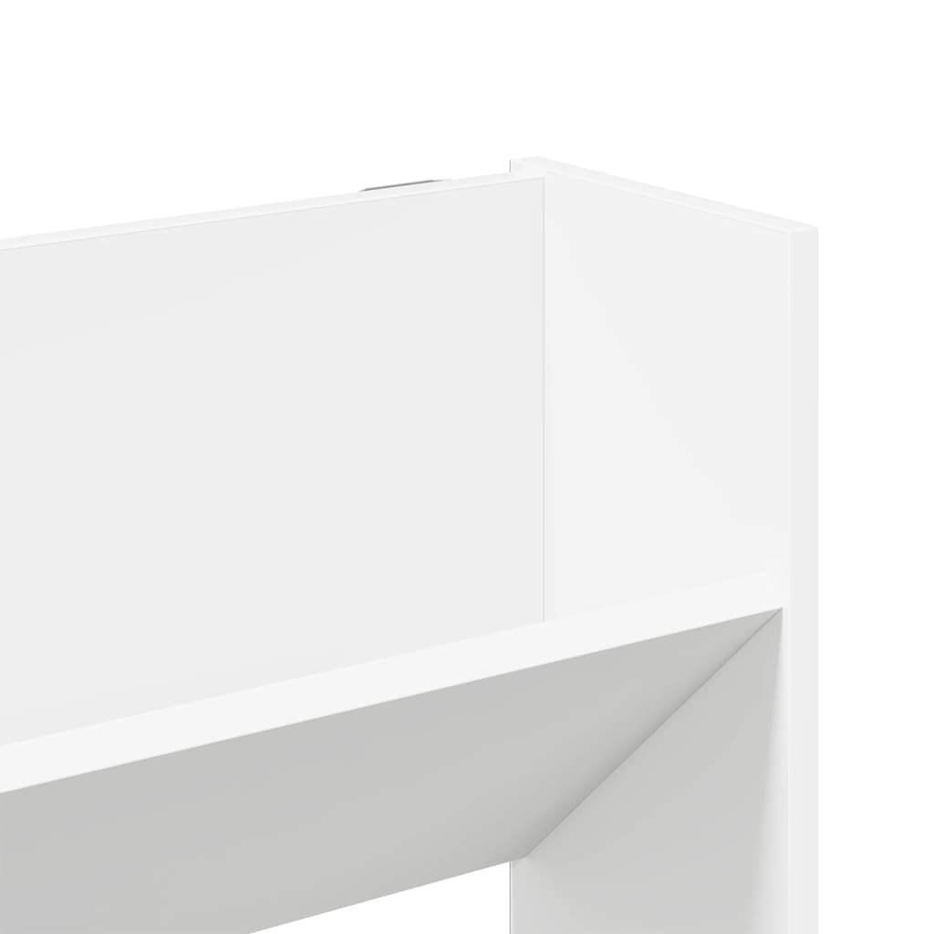 Veggskoskap 2 stk hvit 80x18x90 cm sponplater