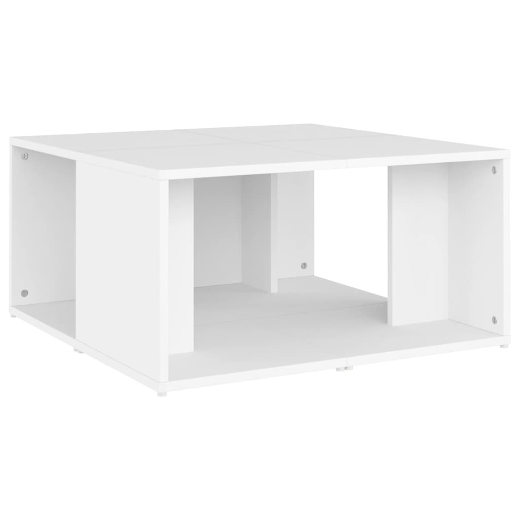Salongbord 4 stk hvit 33x33x33 cm konstruert tre