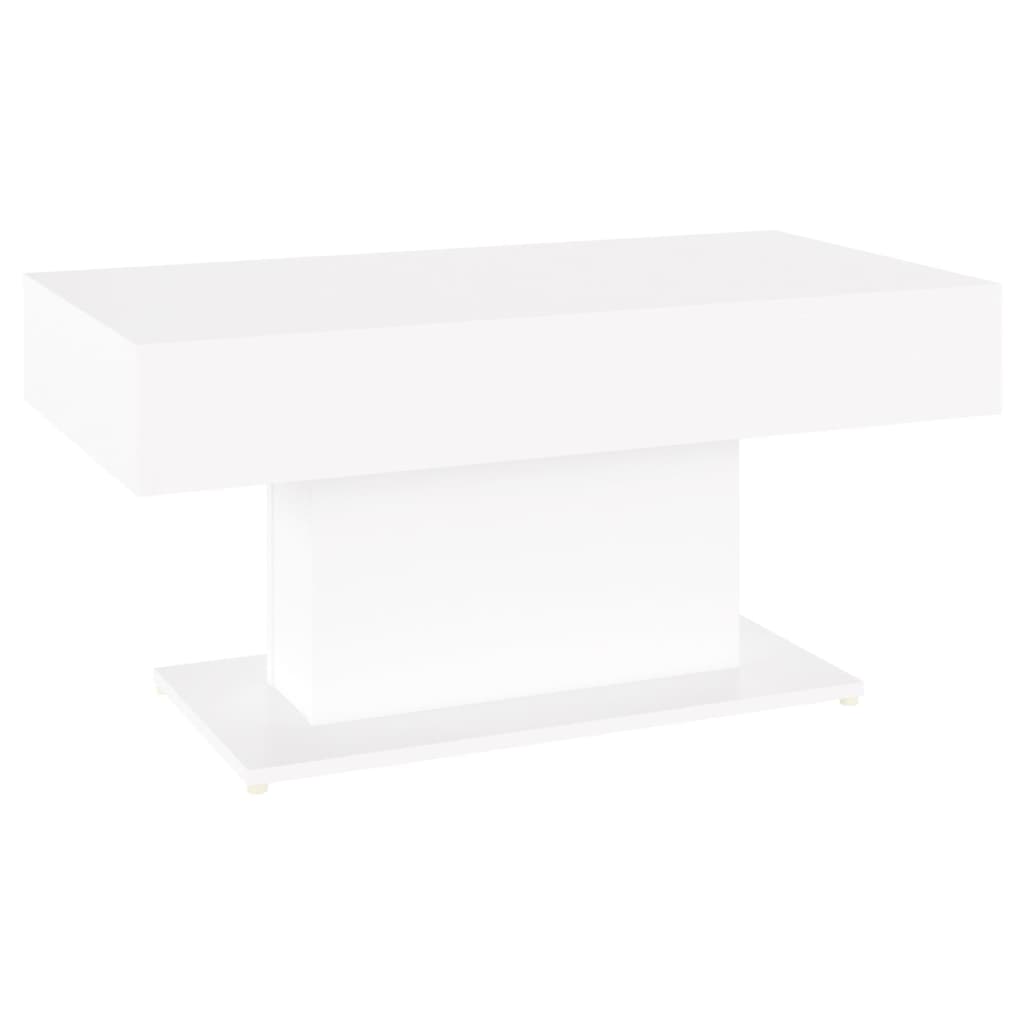 Salongbord hvit 96x50x45 cm konstruert tre