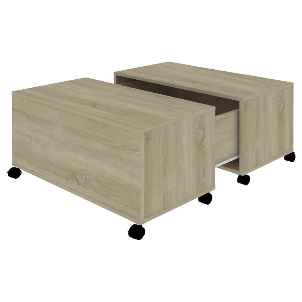 Salongbord sonoma eik 75x75x38 cm konstruert tre