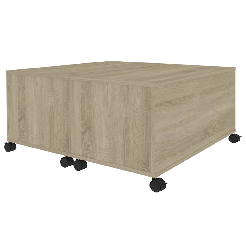 Salongbord sonoma eik 75x75x38 cm konstruert tre