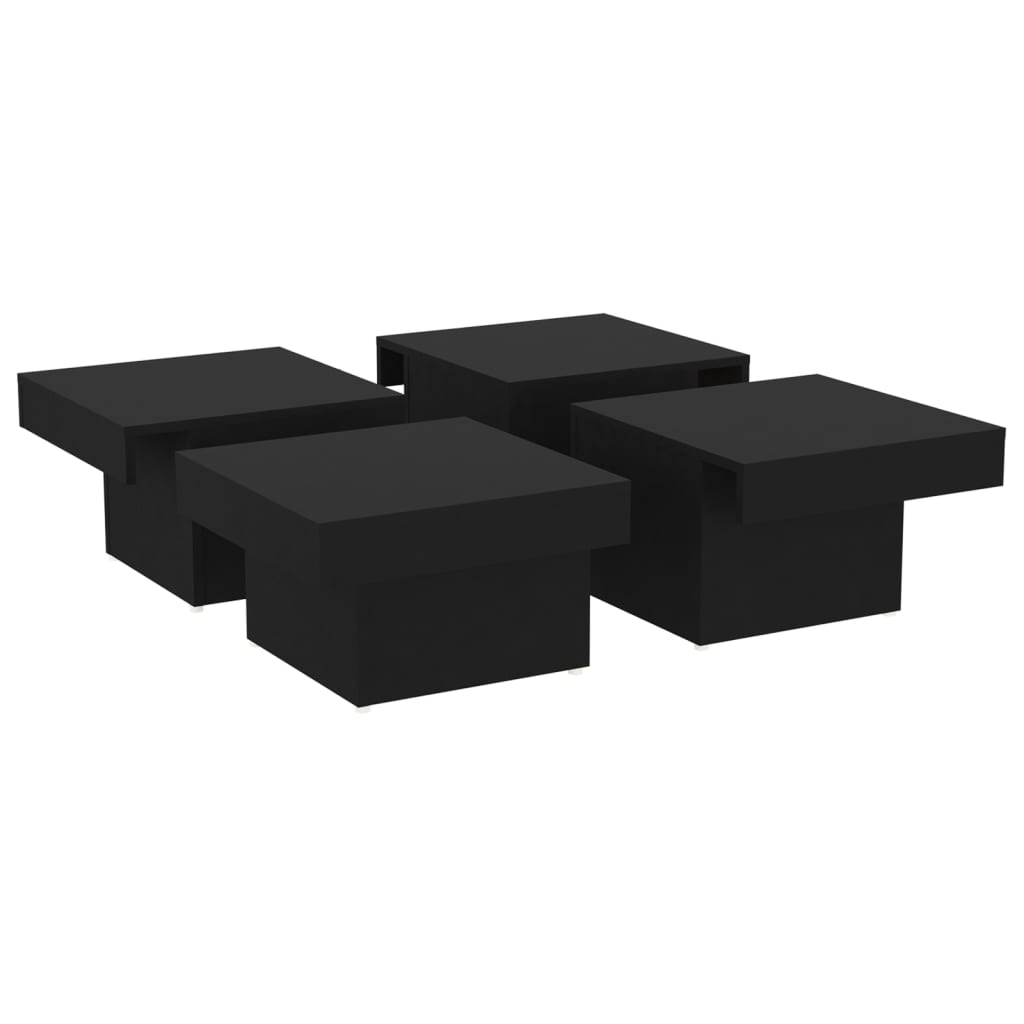 Salongbord svart 90x90x28 cm konstruert tre