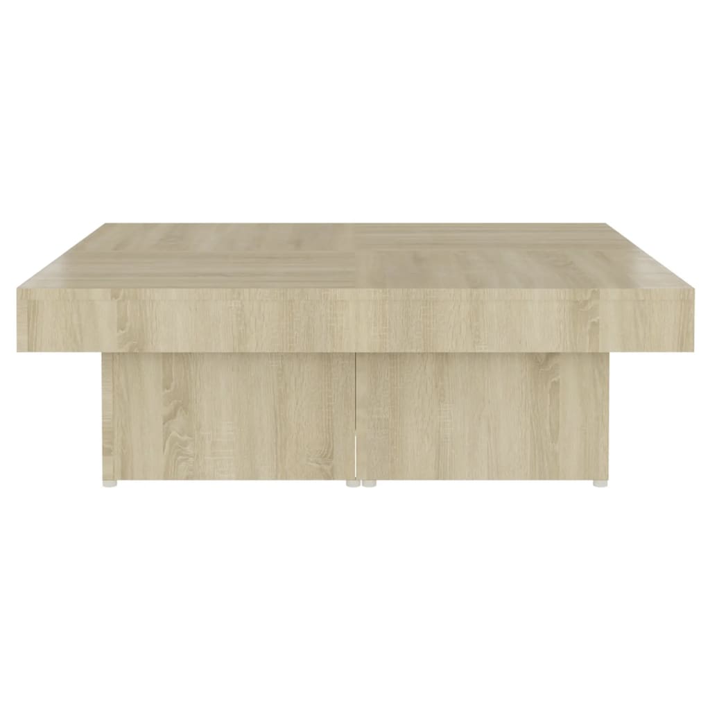 Salongbord sonoma eik 90x90x28 cm konstruert tre