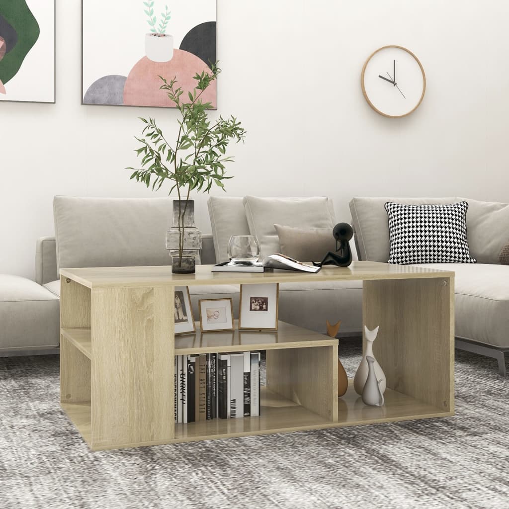 Salongbord Sonoma eik 100x50x40 cm konstruert tre