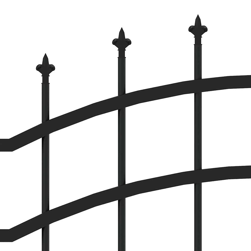 Hagegjerde Woerden med spydtopp svart 240x150 cm stål