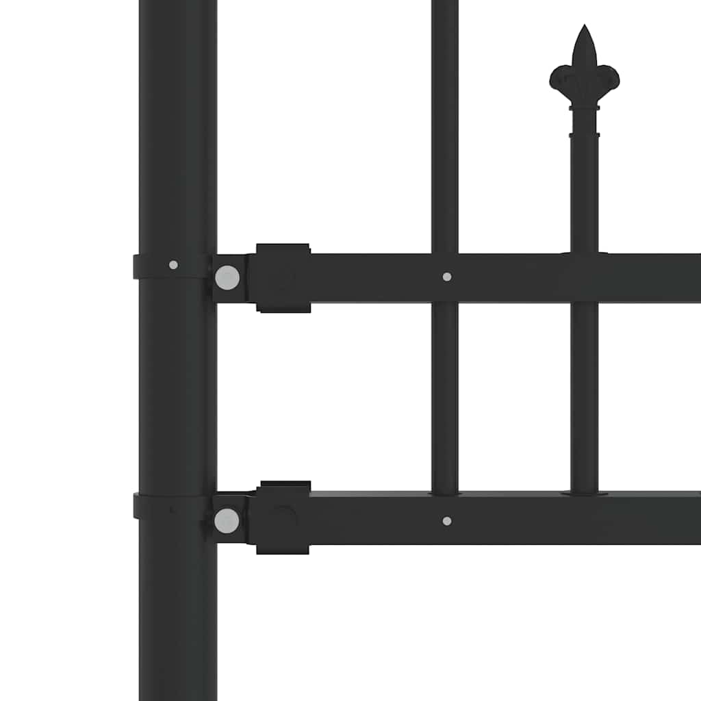 Hagegjerde KAMPEN med spydtopp svart 240x175cm stål