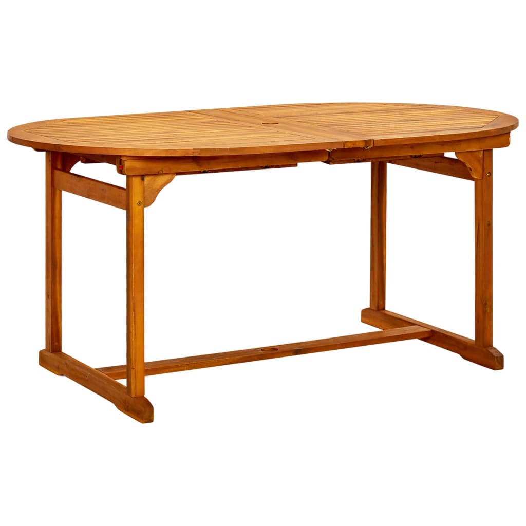Utendørs spisestue 7 deler heltre akasie 160-240 cm vidaXL