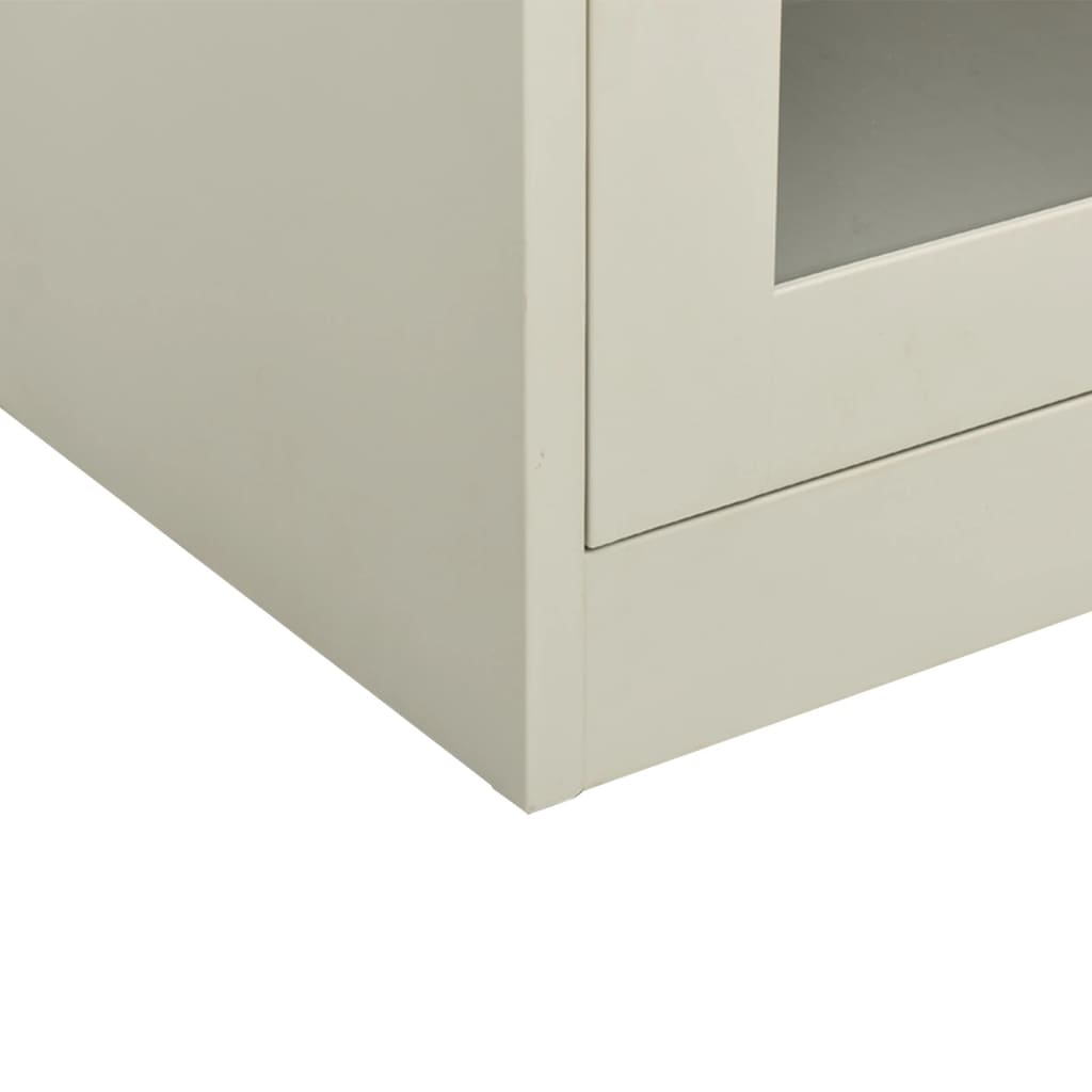 Kontorskap 90x40x90 cm stål lysegrå