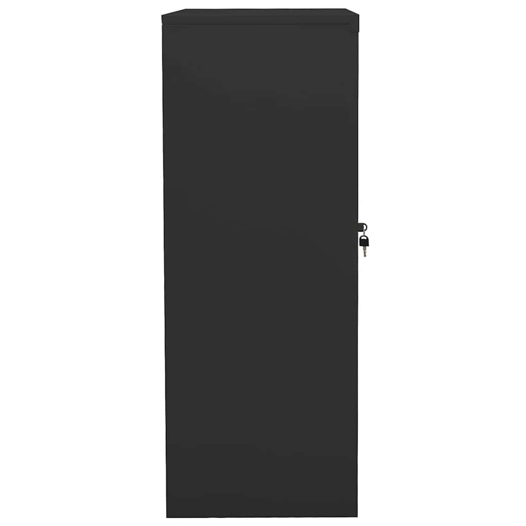 Kontorskap antrasitt 90x40x105 cm stål