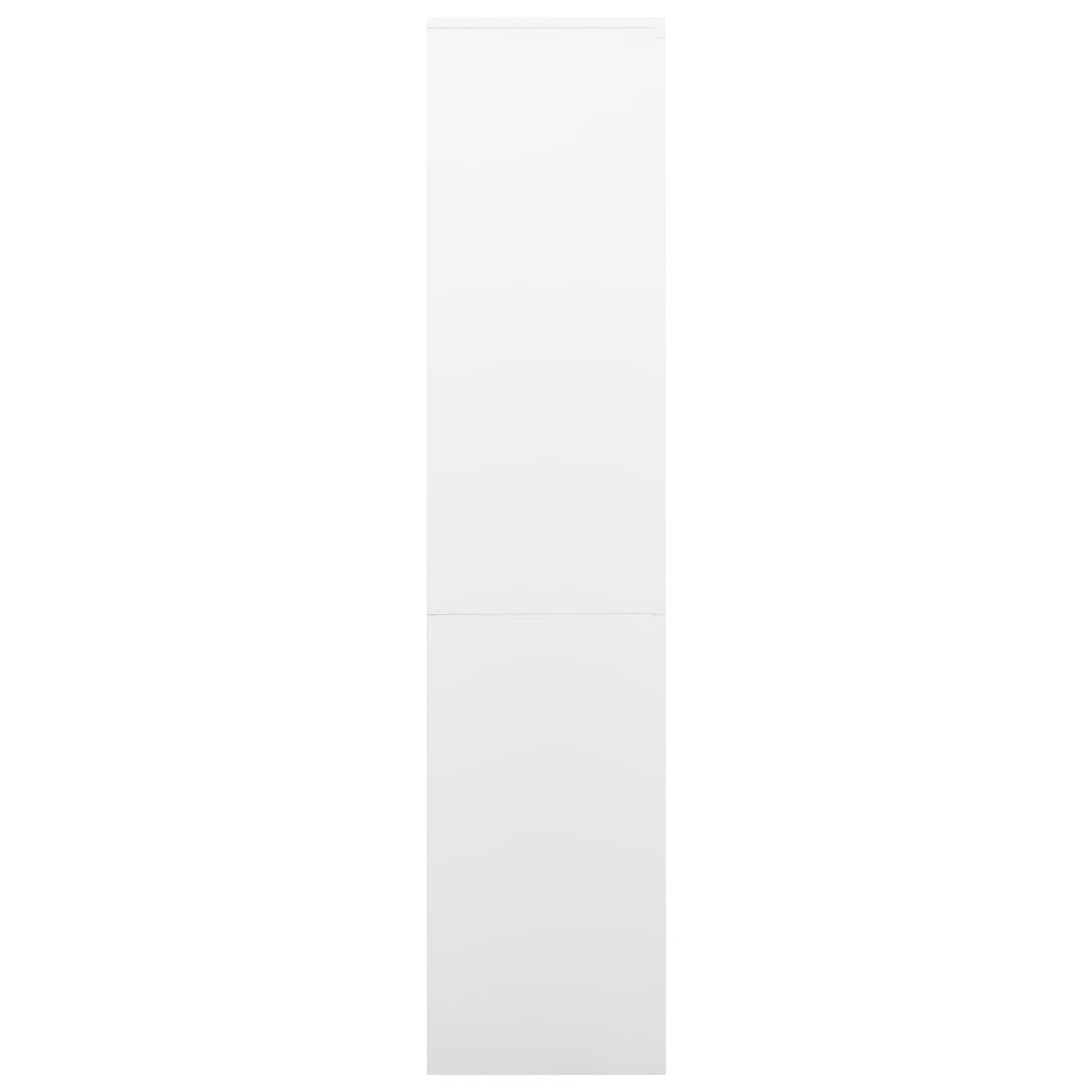 Kontorskap hvit 90x40x180 cm stål